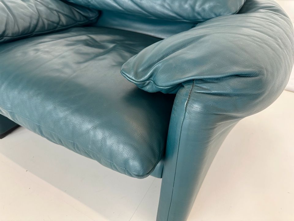 Cassina Maralunga Leder Designer Sofa Sessel Stuhl Couch in Höchst im Odenwald