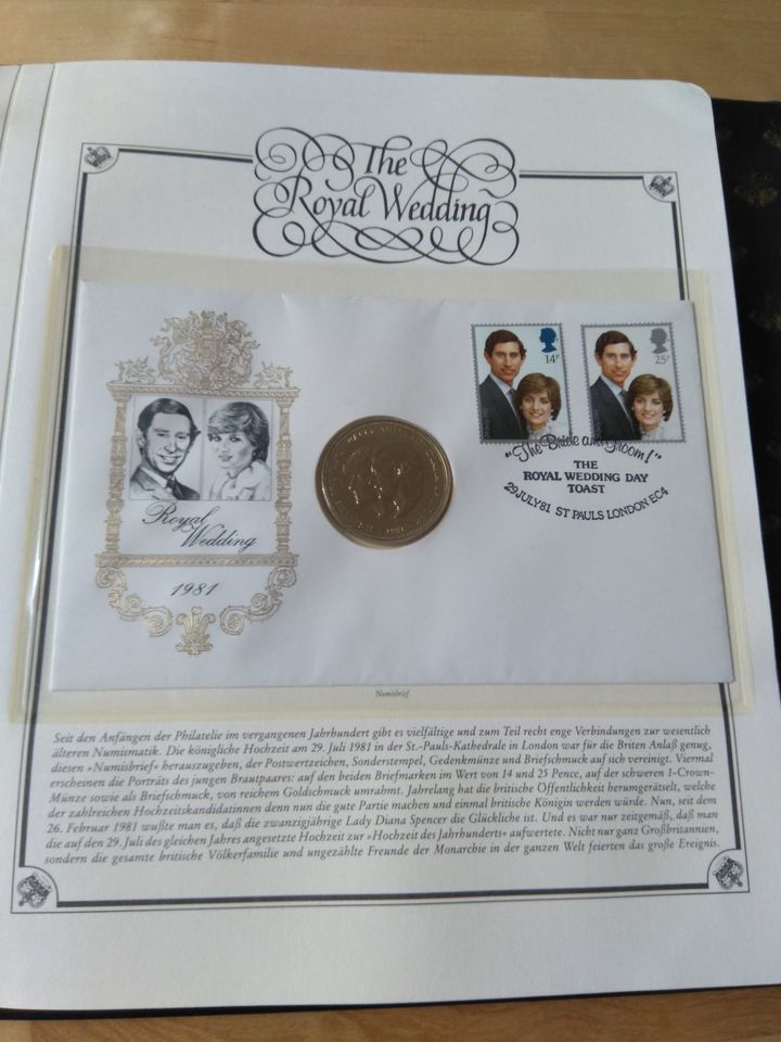 Briefmarkensammelalbum Royal Wedding 1981 in Kassel