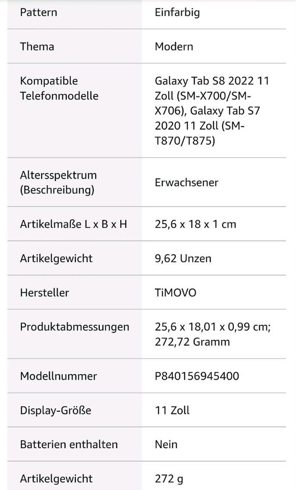 Galaxy Tab S8 Galaxy Tab S7 Hülle in Büchenbach