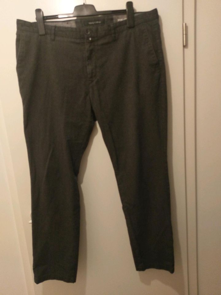 Marc O Polo Marco Polo Chino Stoff Hose W40 L32 in Stein