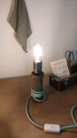 Lampe Holzspule grün-weiß upcycling vintage Tischleuchte Sachsen-Anhalt - Wolmirsleben Vorschau