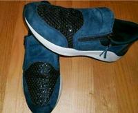 Geox Leder Sneaker Wechselfußbett NEU, ungetragen Gr.40 blau Bayern - Roth Vorschau