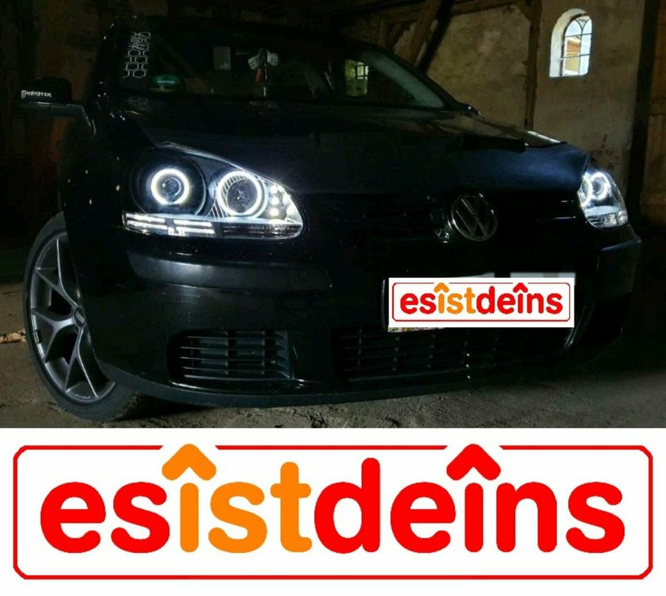 VW Golf 5 V /Jetta Typ 1K CCFL Scheinwerfer Set Bj(03-08) schwarz in Quickborn