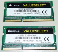 4 GB Corsair DDR3 RAM Notebook 2 x 2 GB Hessen - Dreieich Vorschau