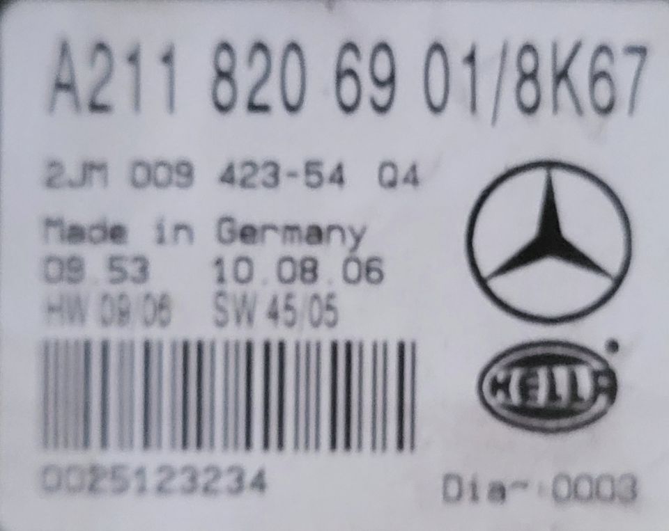 MERCEDES-BENZ W211 E-KLASSE Innenleuchte Leseleuchte A2118206901/ in Gronau (Westfalen)