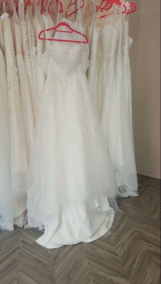 NEU!!! Brautkleid/Hochzeitskleid Gr.S/M ivory weiß, Glitzertüll in Sondershausen