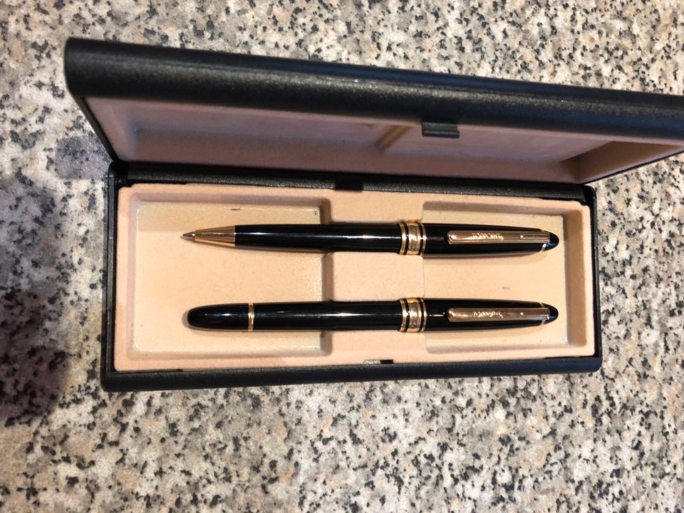 Schreibset Füller und Kugelschreiber Toppoint schwarz gold in Ellingen