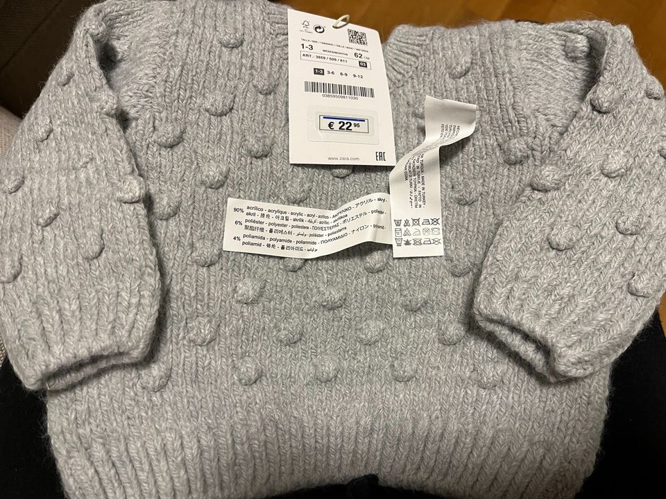 Zara Strickpullover grau 62 in Regensburg