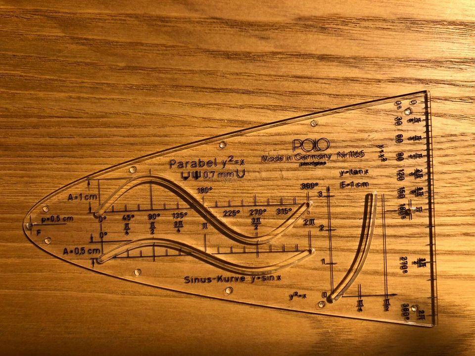 POLO Lineal Schablone für Parabel, Sinus, Cosinus, Tangens in Denkendorf