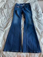 Diesel Jeans dunkelblau Falte Schlag Schlaghose w26 L32 Wandsbek - Hamburg Eilbek Vorschau