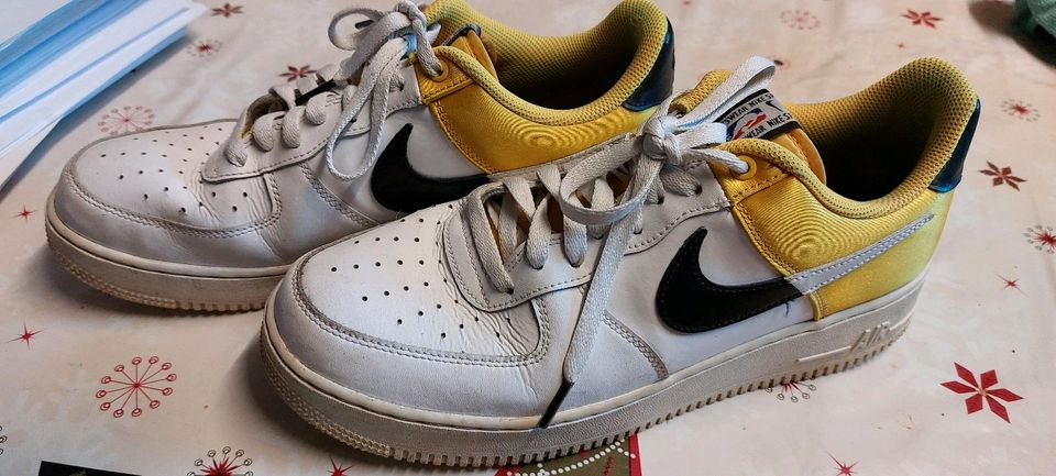 Nike air cheap force weiß gold