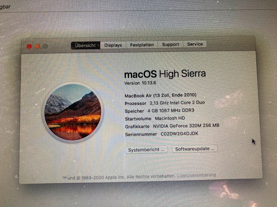 MacBook Air 13" 2010 - 256GB SSD, 4GB, guter Akku, 2,13 GHz Duo in Fürth
