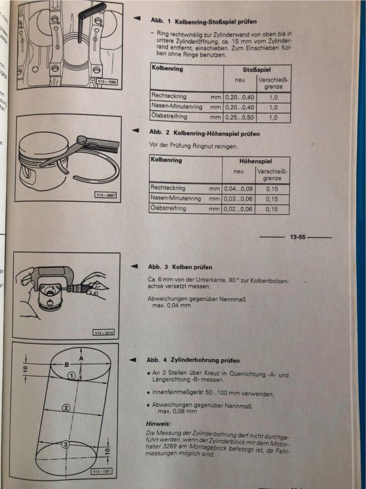 Reparaturleitfäden Passat B4/3a 94> 35i (AAA+ABV) Motor Mechanik in Wallmerod