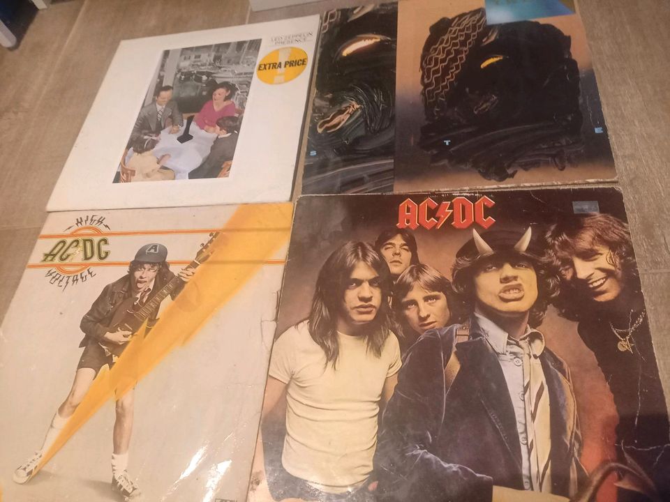 4xHardrock LPs, ACDC,Led Zeppelin u.a. in Braunschweig