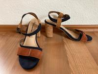 Tamaris Sandalen Gr. 41 Korkabsatz blau braun Baden-Württemberg - Aalen Vorschau