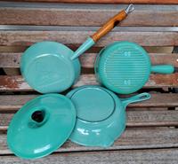 LE CREUSET Gusseisen Vintage Pfannen Stieltopf Set mint Rarität Rheinland-Pfalz - Hochborn Vorschau