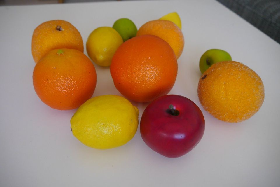 NEU Dekoration künstliches Obst Orange Zitrone Apfel/ Vers. 3,99€ in Gräfenhainichen