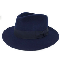 Fedora Hut Herren Fedora Hat Men Dunkel Navy Marineblau L NEU Walle - Handelshäfen Vorschau