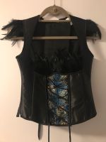 Vierteiliges Satin Mini Corsagen Dirndl Gr. S Schwarz türkis Gold München - Pasing-Obermenzing Vorschau