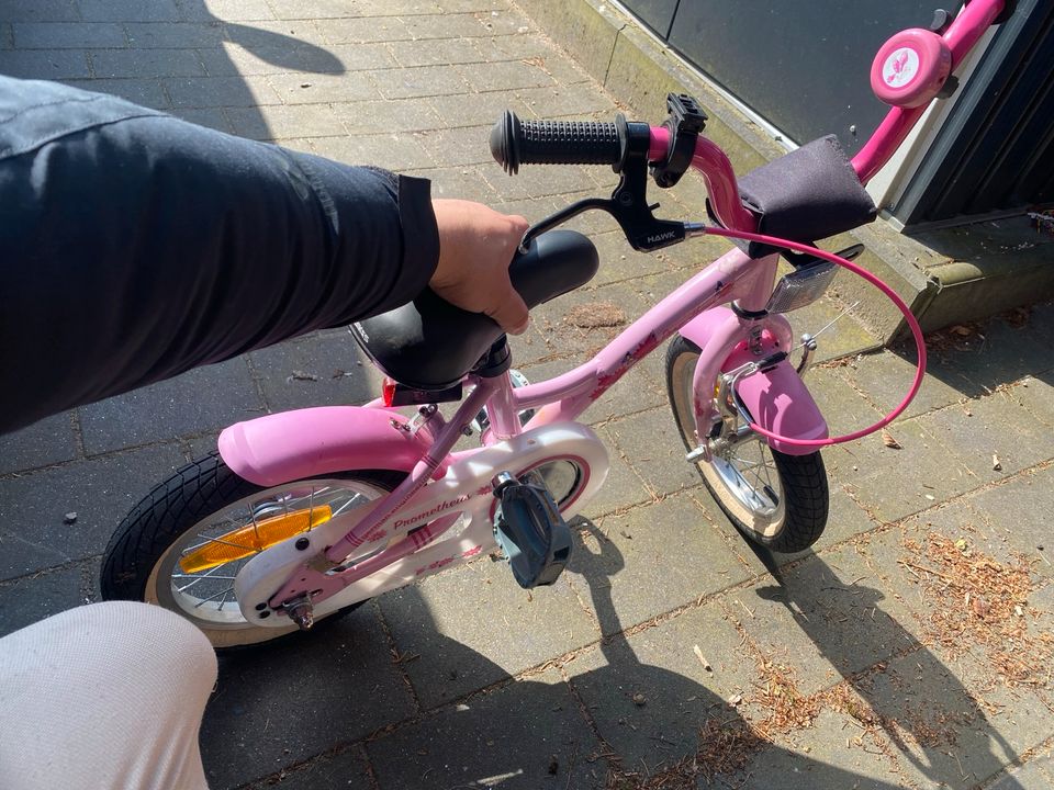 Mädchenfahrrad 12 Zoll Rosa in Kayhude