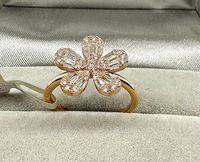 Blüten Brillant / Diamant Ring mit HRD Zertifikat 750 / 18K Gold Nordrhein-Westfalen - Moers Vorschau