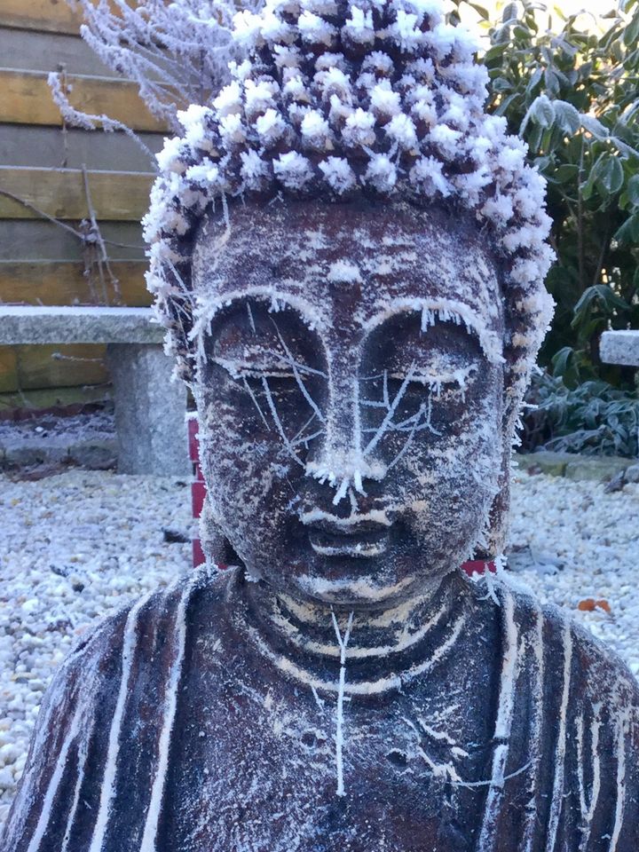 Buddha aus Steinguss 50 cm frostsicher in Riedering