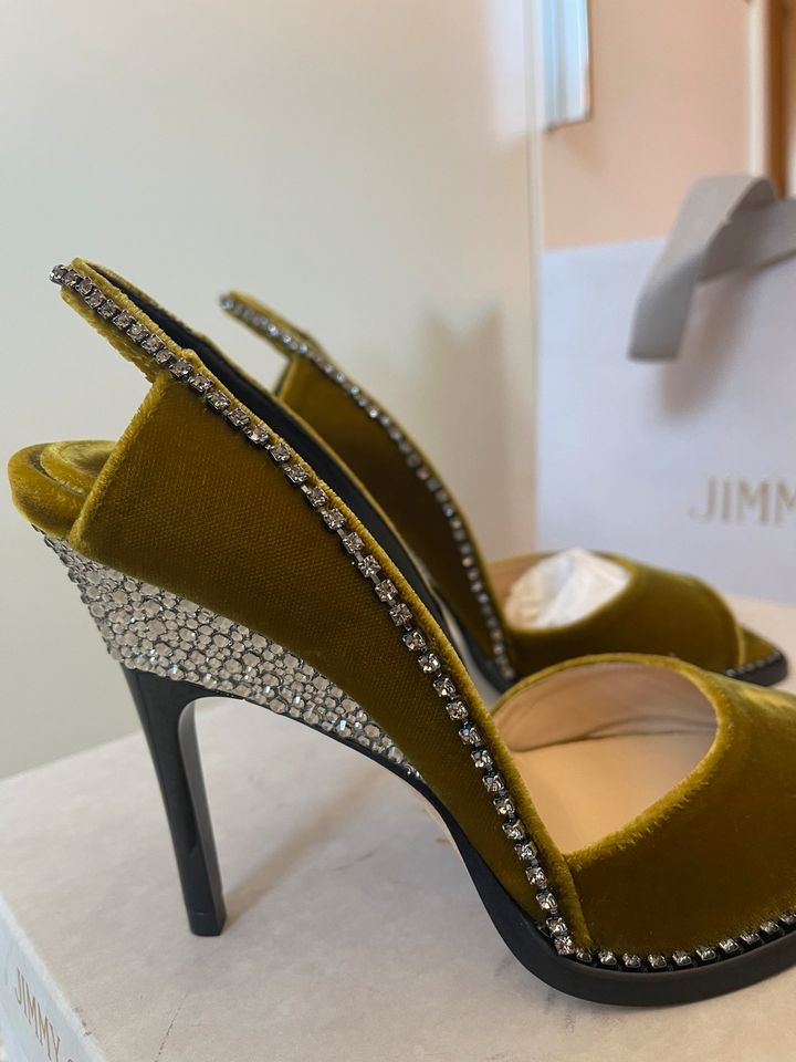 Original Jimmy Choo Velvet W/Crystal Trim in Hamburg