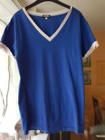 ES - T-Shirt, Blau mit Ränder Weiß, Größe L, Stretch, München - Sendling-Westpark Vorschau