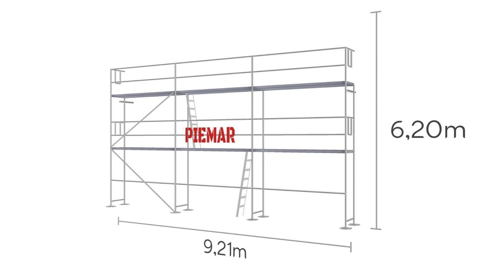 Gerüst Fassadengerüst 9,21x6,2m Baugerüst Gerüstbau | piemar.de ! in Schwäbisch Hall