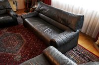 Hochwertiges schwarzes Sofa aus Leder Stuttgart - Plieningen Vorschau