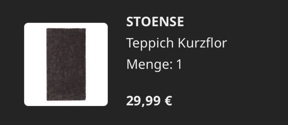 IKEA Teppich STOENSE Kurzflor mit den Maßen 80x150. in Hannover