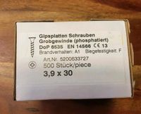 Gipsplatten Schrauben Grobgewinde 500 Stück 3,9 x 30 Bayern - Krumbach Schwaben Vorschau