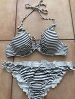 Bikini-Set cremebeige/schwarz gestreift von H&M (Gr. 36/38, 75C) Bayern - Rosenheim Vorschau