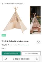 Tipi Spielzelt Makramee Nürnberg (Mittelfr) - Kleinreuth b Schweinau Vorschau