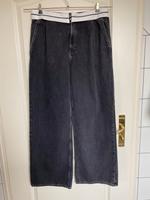 Schwarze, lange Wide Leg Jeans von Bershka Niedersachsen - Lehrte Vorschau