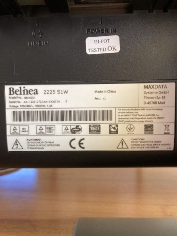 PC-Monitor Belinea 2225 S1W  22 Zoll in Braunschweig