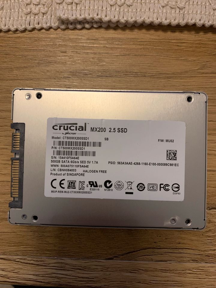 Crucial 500GB 2,5“ Sata SSD in München