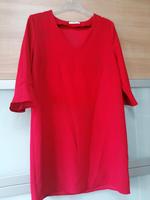 Rotes Kleid fließender Stoff, bügelfrei Gr. 46 Nordrhein-Westfalen - Nörvenich Vorschau