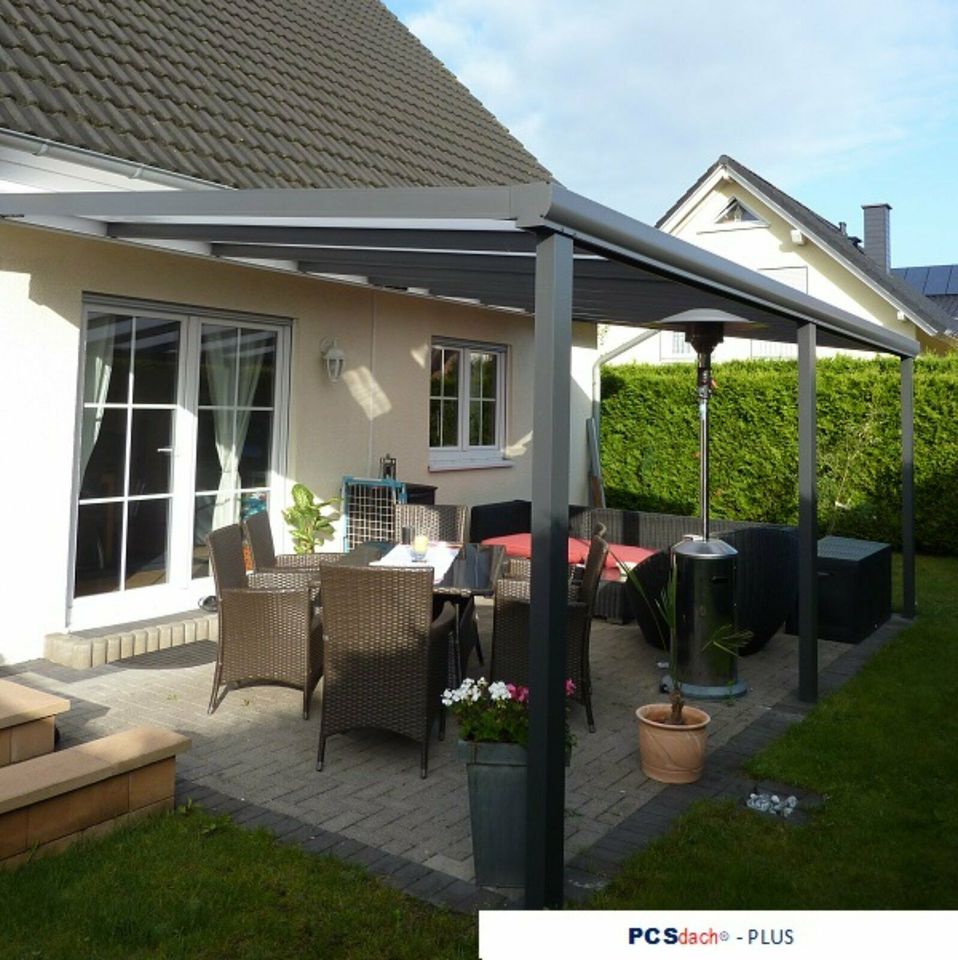 PCSdach® Aluminium-Terrassenüberdachung (16 mm PC-Stegplatten) in Herford