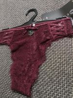 Slip,String Bordeaux,Burgunderrot neu mit Spitze und Strass Gr S Nordrhein-Westfalen - Minden Vorschau