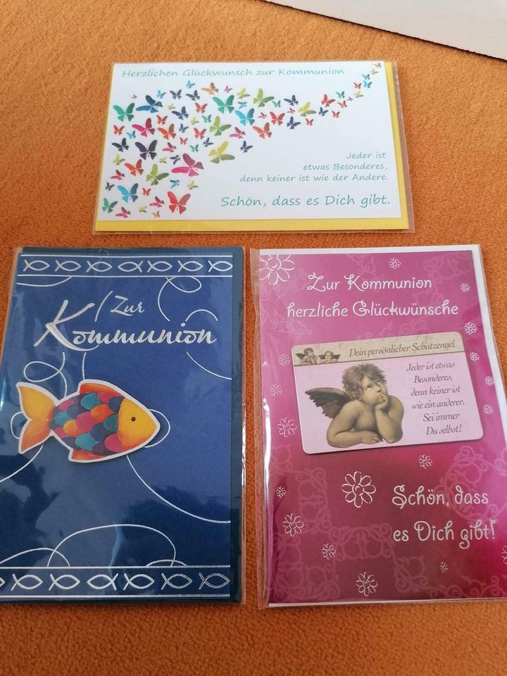 3 Karten neu in OVP zur "Kommunion" zu verkaufen in Ilsede