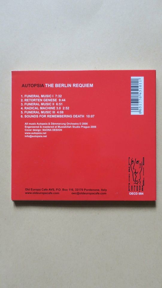 Autopsia-Berlin Requiem-CD-Ambient-Industrial-Laibach-Gothic in Berlin