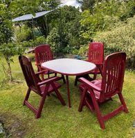 Kettler Gartenmöbel Tisch, 4 Stühle, rot, Kunststoff, gepflegt Dortmund - Sölde Vorschau