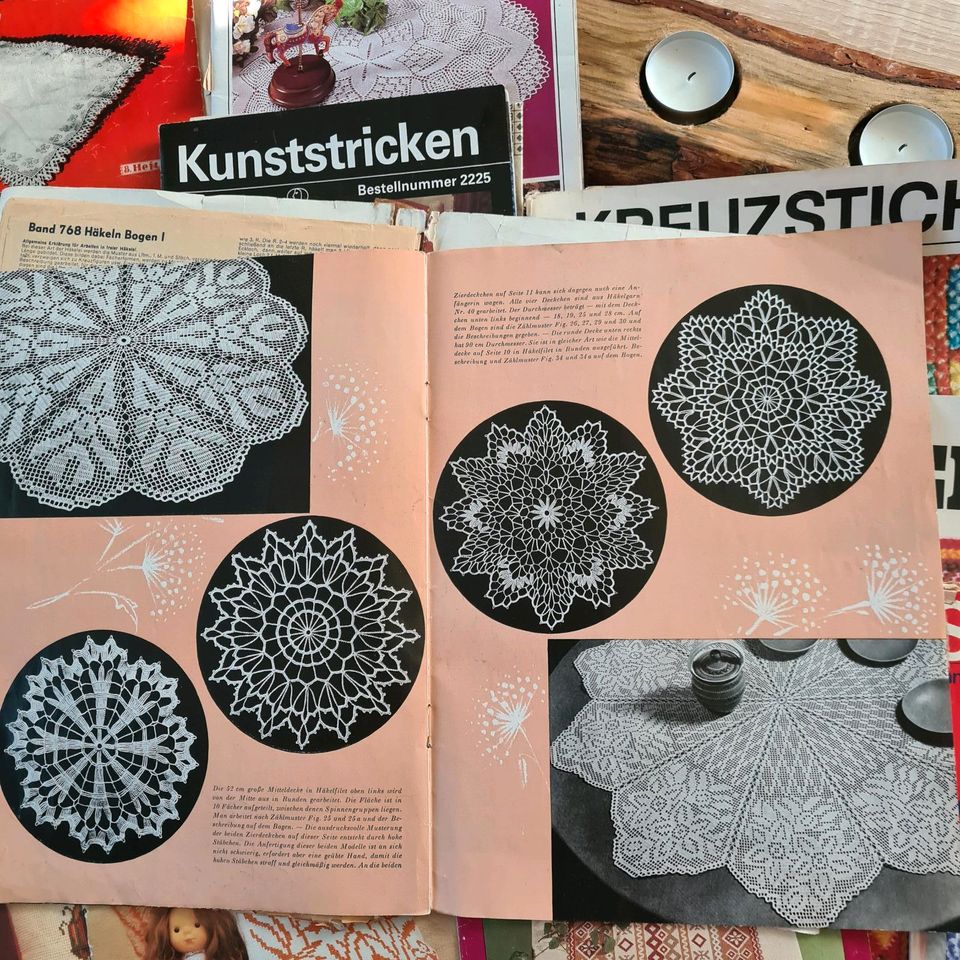 14 Handarbeitshefte+Bonusmaterial Kunstricken, Häkeln, Sticken in Starsiedel