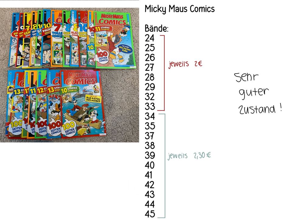 Micky Maus Comics 10 starke Comics /Donald Duck/Zeitschriften/LTB in Schladen