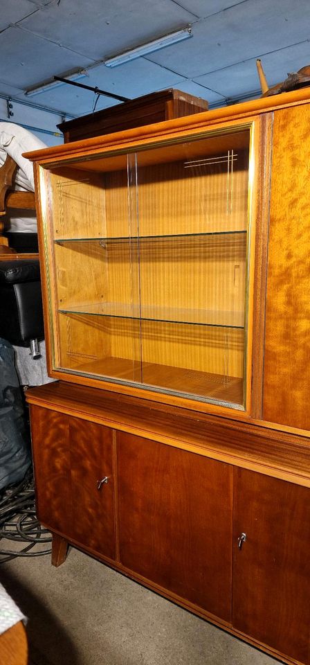 DDR Anrichte 2 Teile Schrank Buffet Glastüren in Leipzig