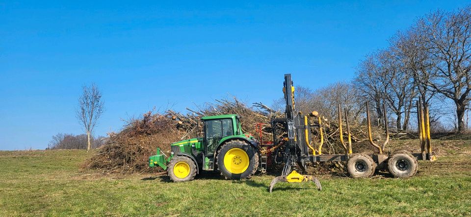 Holztransport, Rückewagen, Durchforstungen in Lautertal