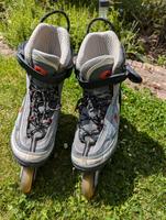 K2 Inline Skates Gr. 44,5 grau Streifen mit Hessen - Büdingen Vorschau