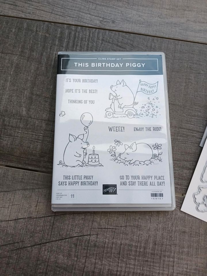 Stampin up ✿ This Birthday Piggy + Stanzformen Süsse Schweinchen in Norden