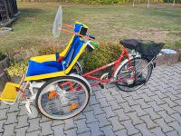 Fahrrad mit Rollstuhl und Benzin Motor Antrieb Bayern - Schwarzenfeld Vorschau